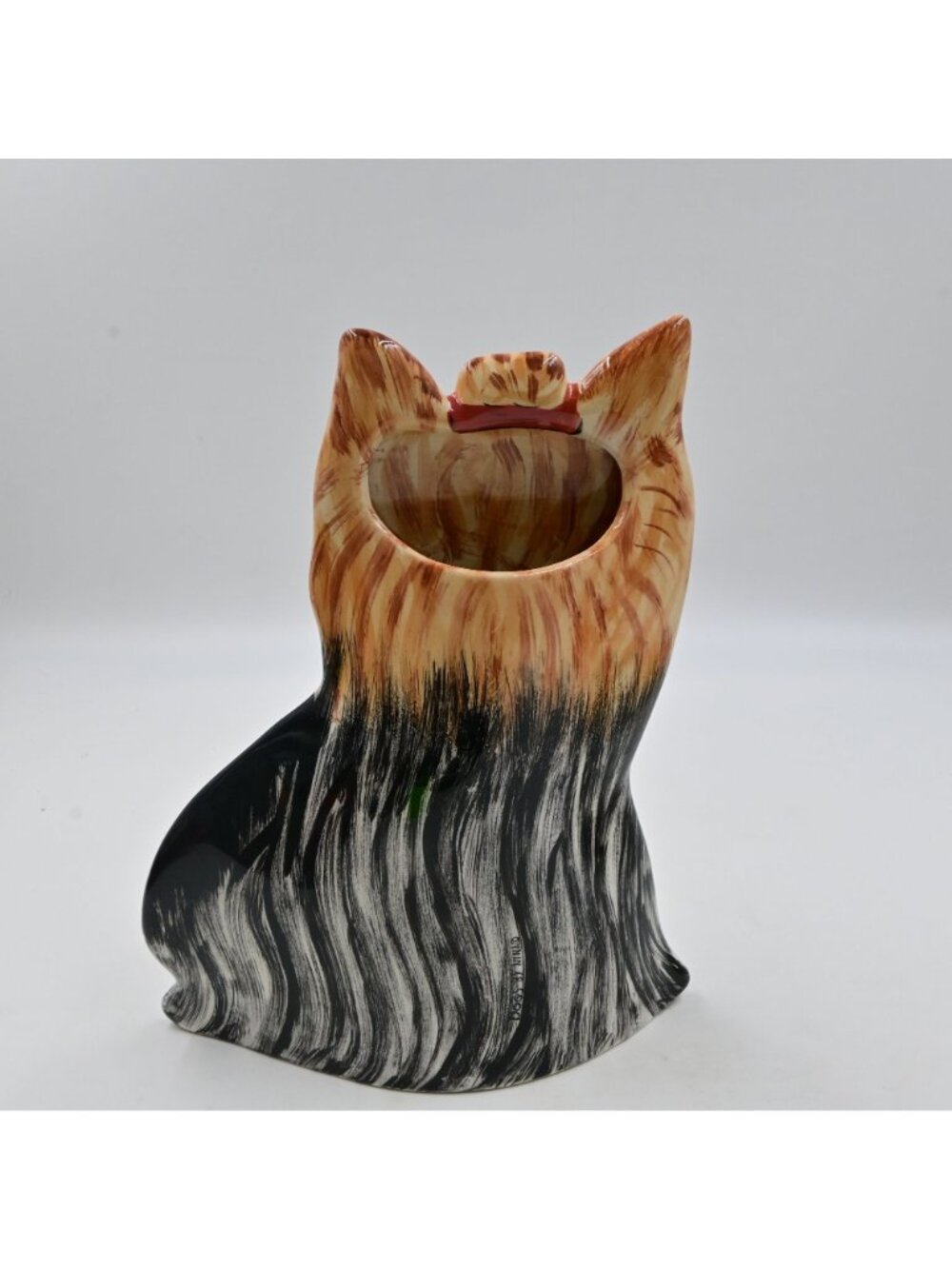 Yorkshire Terrier Yorkie Ceramic Vase Signed Dogs By Nina Lyman - Picture 3 of 7